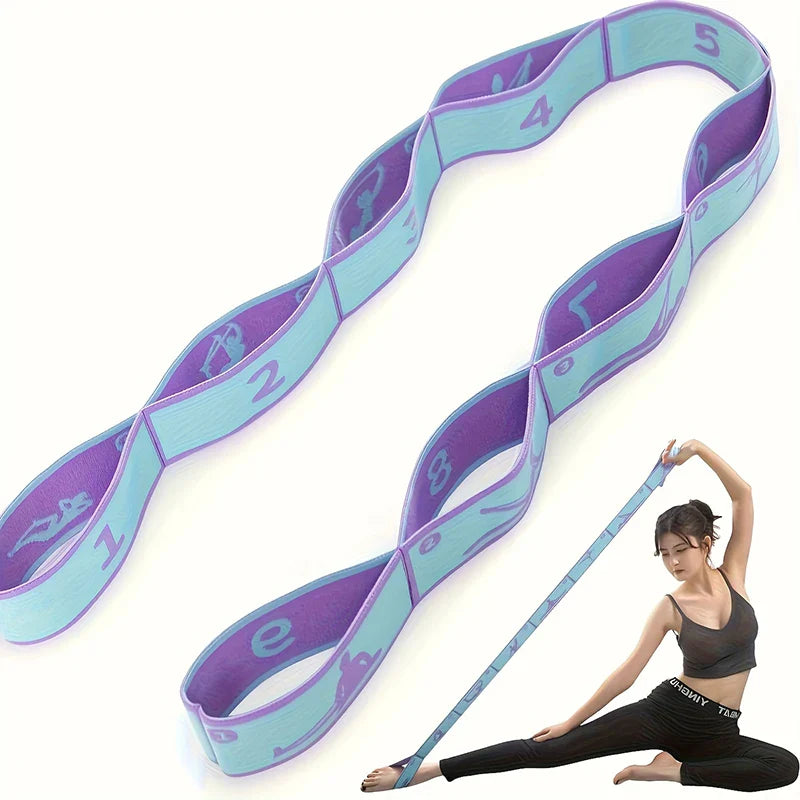 Multi-Loop-Widerstands-Dehnbande mit nummerierten Schleifen und bedruckter Anleitung