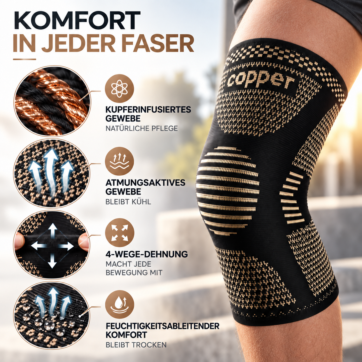 Nordspur | Flexoraid Kompressions-Kniebandage