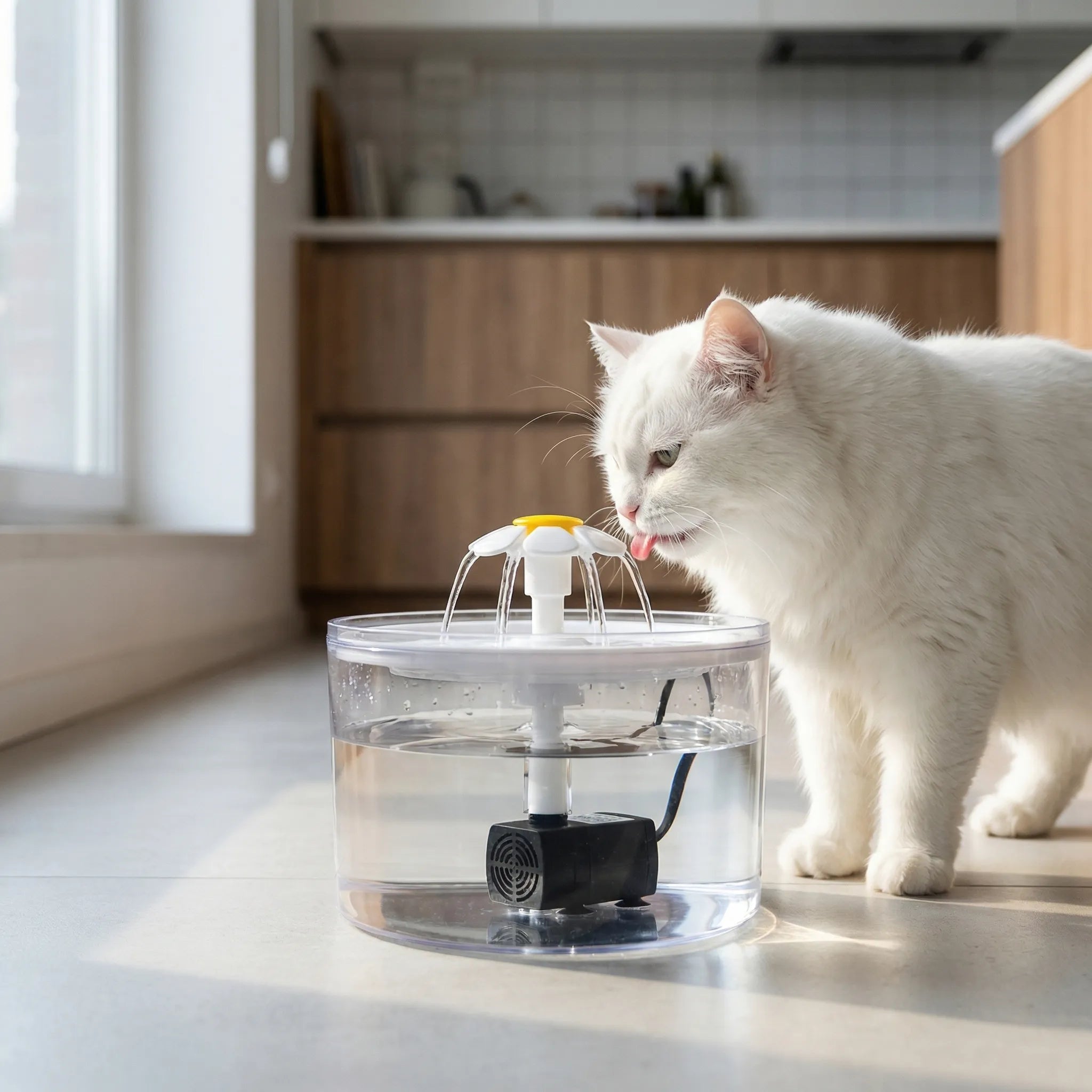 Katzenbrunnen mit Filter und USB-Pumpe für Trinkwasser