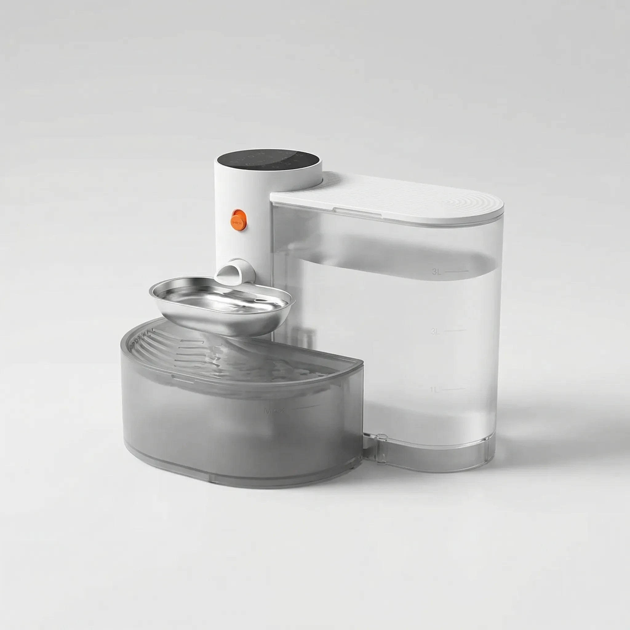 Automatischer Trinkbrunnen für Haustiere mit Filterfunktion und Edelstahlnapf