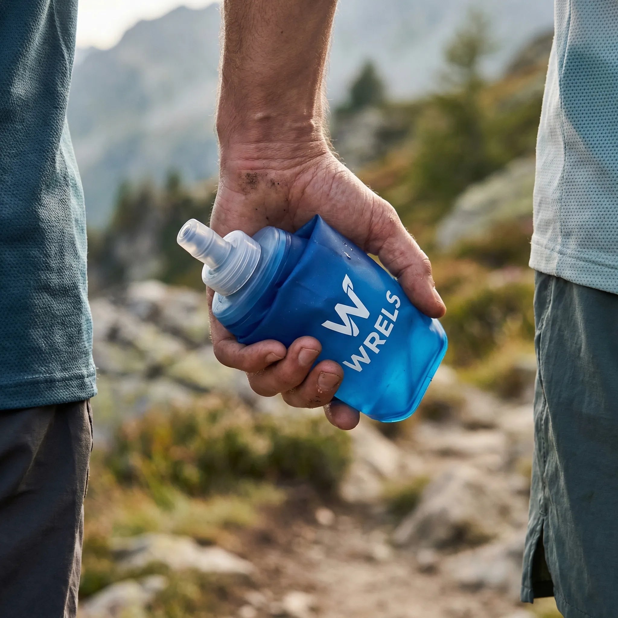 Faltbare Sportflasche auslaufsicher Hochdurchsatz-Nozzle kompakt