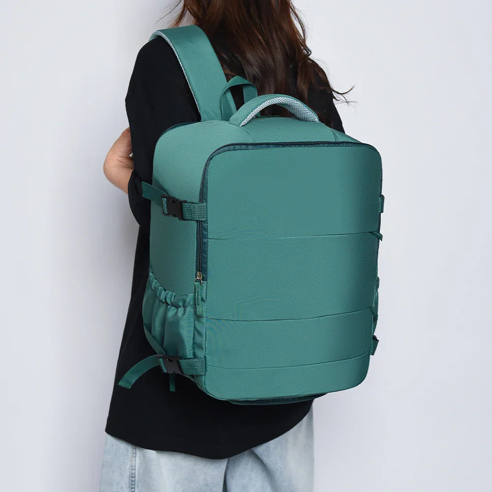 Airline-Kabinengepäck-Rucksack 40x30x20cm mit Gepäckband und gepolsterten Trägern