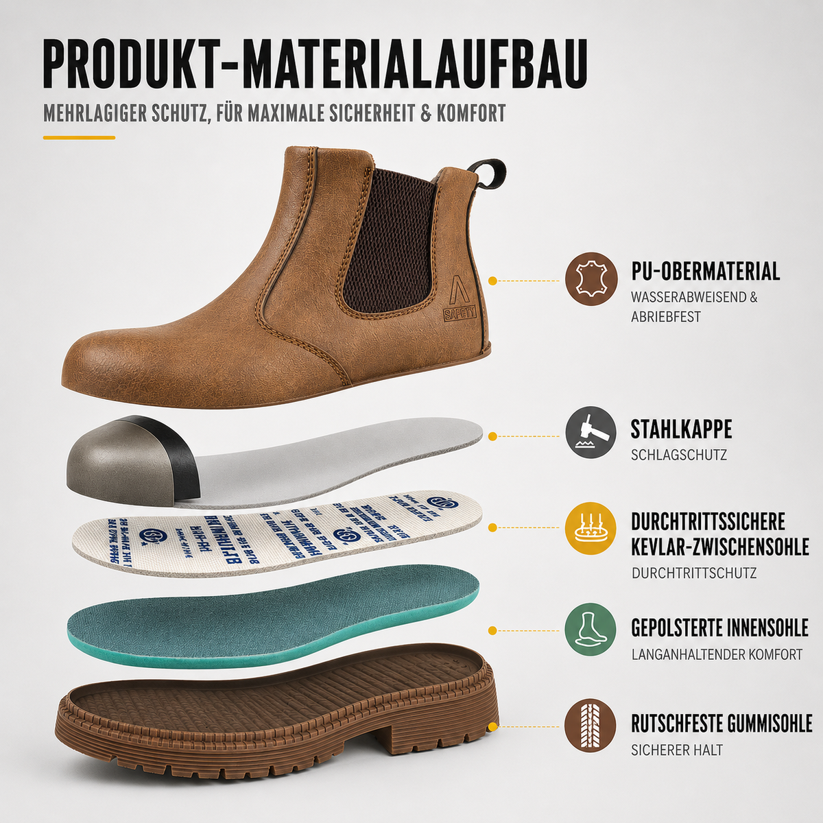 Nordspur | Forgeguard Knöchelhohe Sicherheitsstiefel