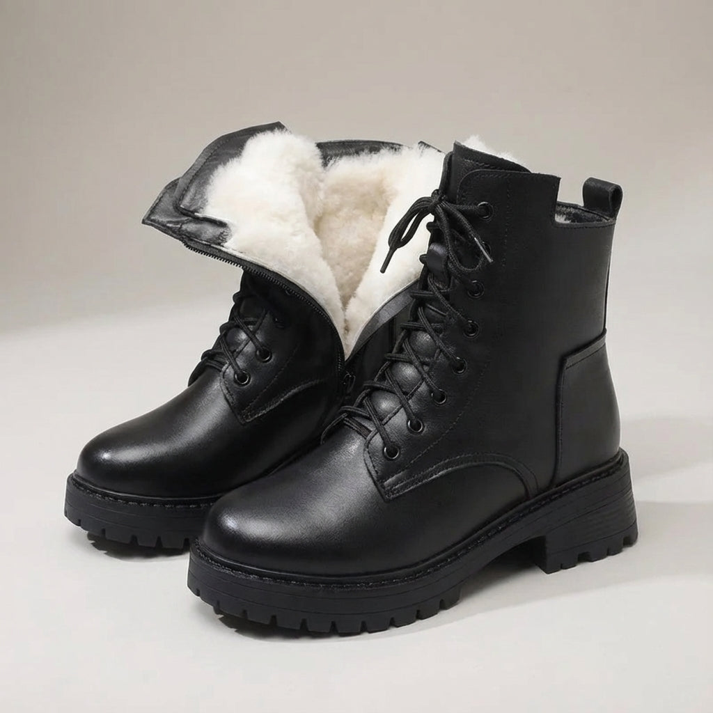 Winterstiefel Damen rutschfest warm isoliert Knöchelhoch