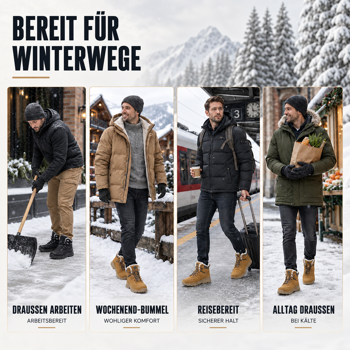 Nordspur | Frostguard Knöchelhohe Winter-Wanderstiefel