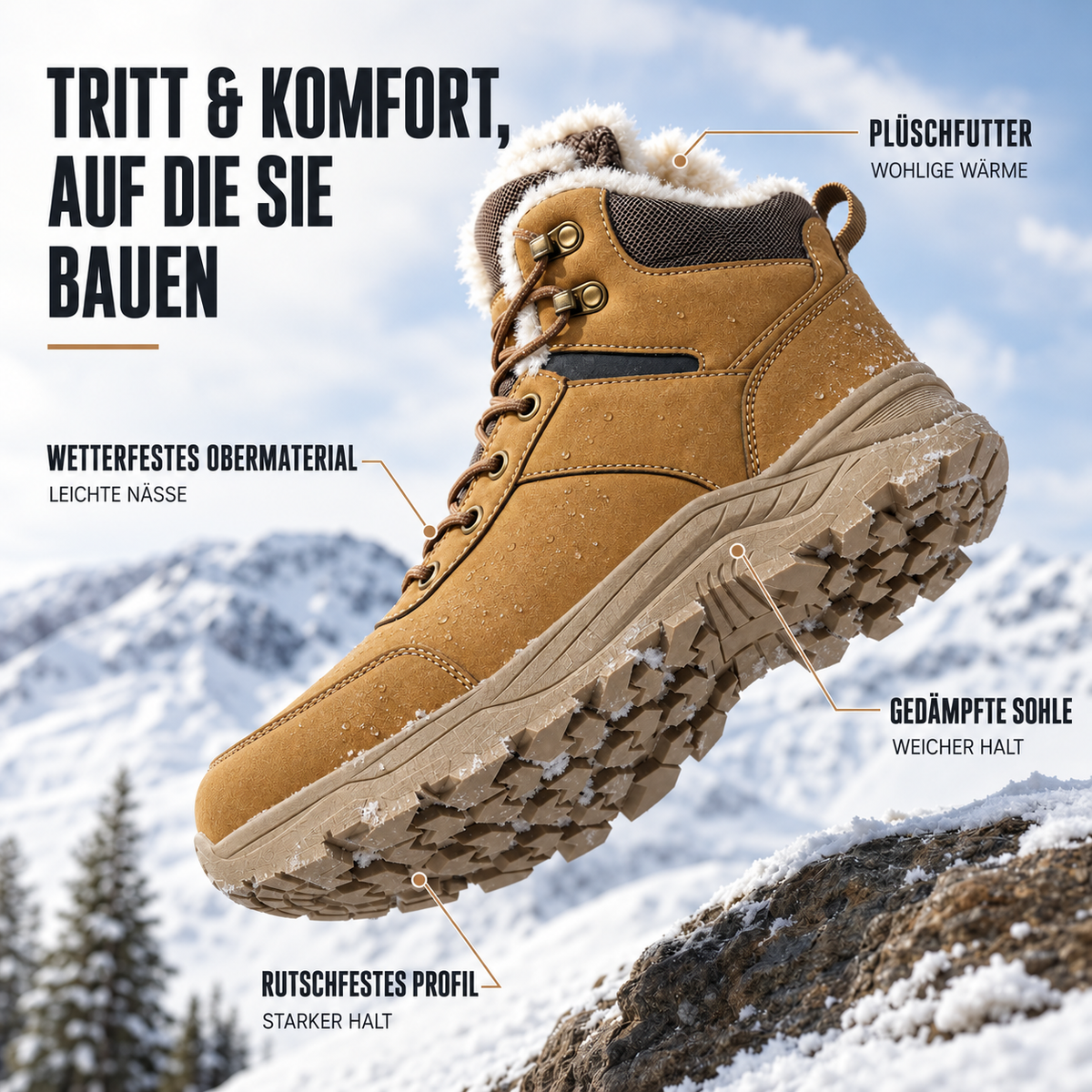 Nordspur | Frostguard Knöchelhohe Winter-Wanderstiefel