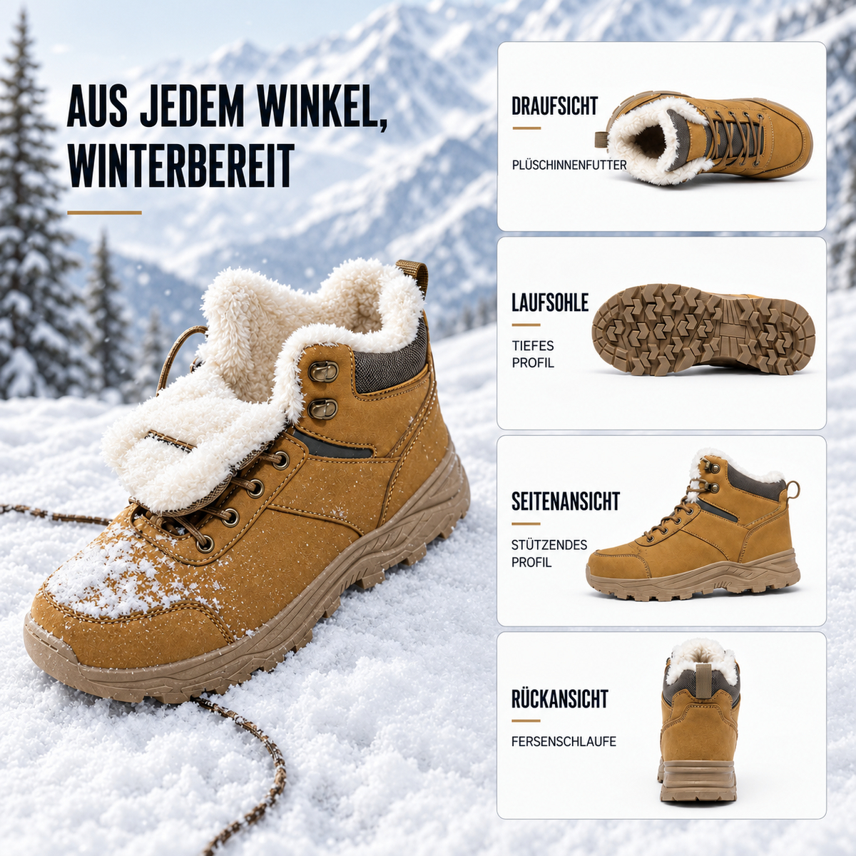 Nordspur | Frostguard Knöchelhohe Winter-Wanderstiefel
