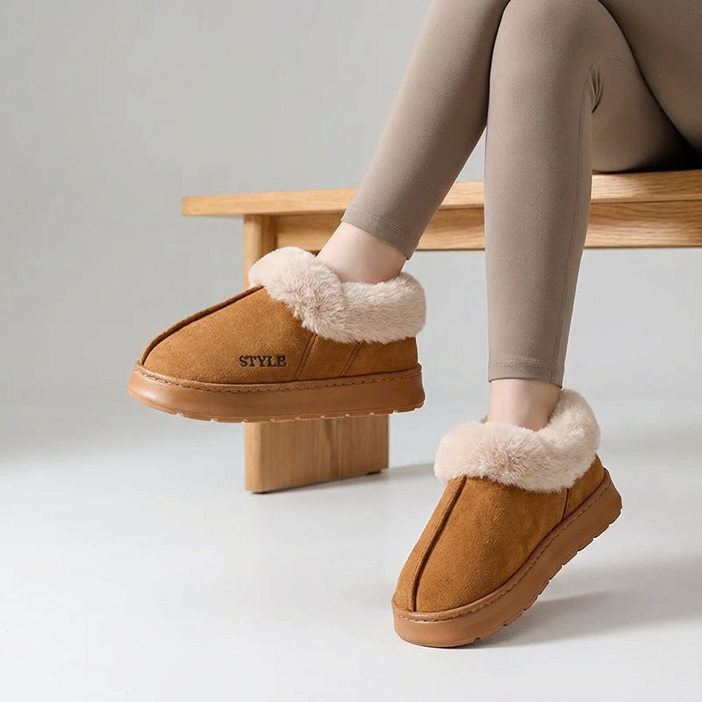 Knöchelhohe Winterstiefel mit Plüschfutter und rutschfester Sohle