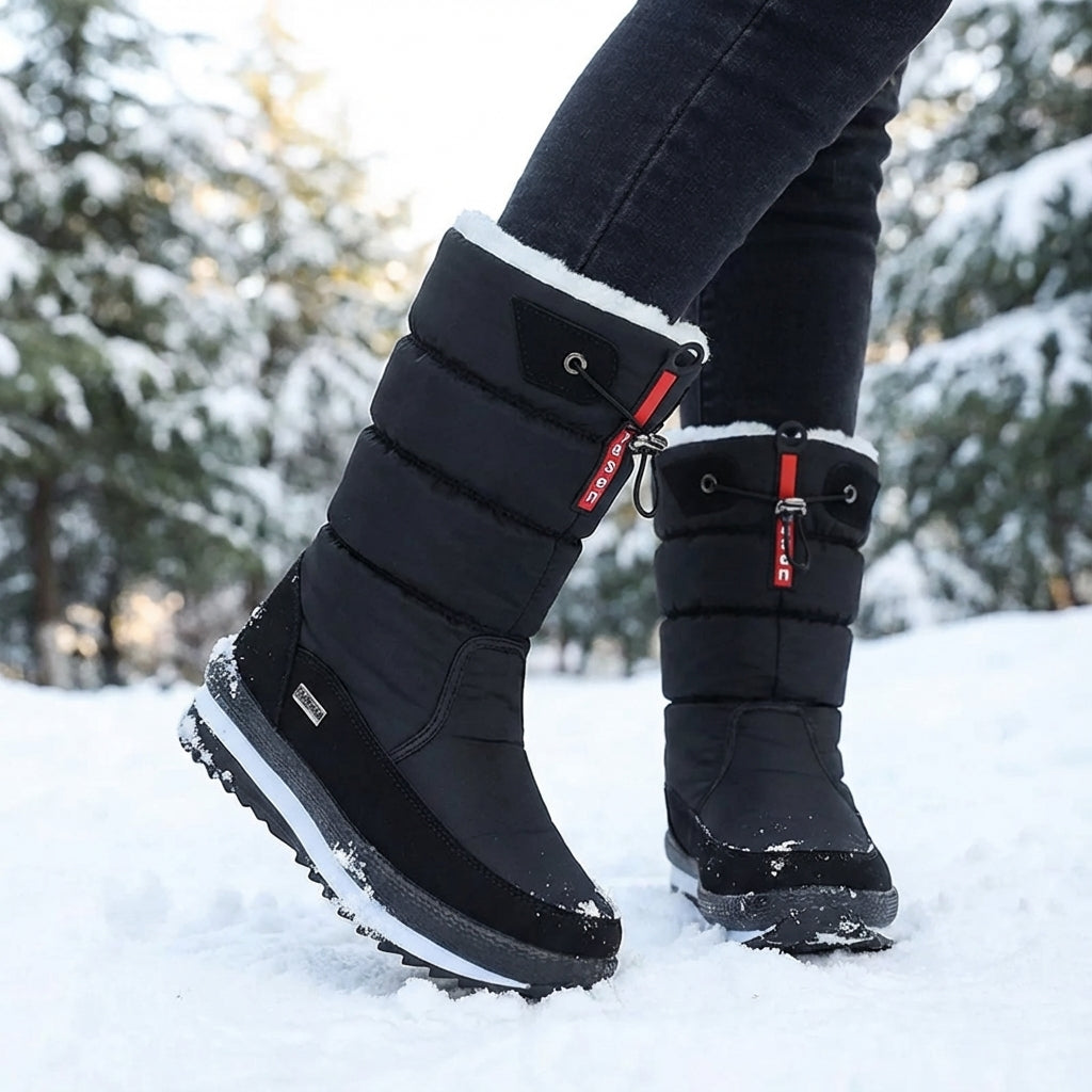 Mittelhohes Winterstiefel wasserdicht rutschfest warm gefüttert