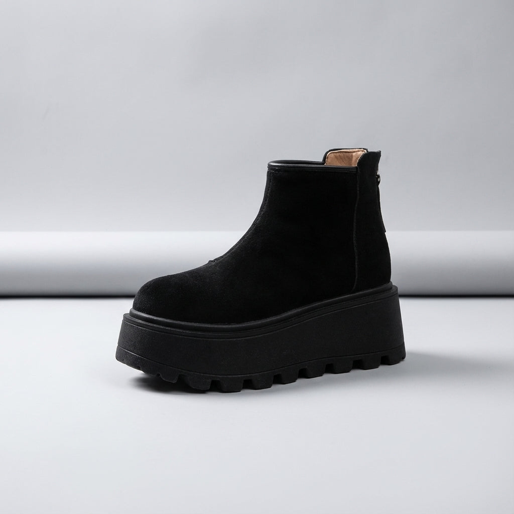 Damen-Knöchelstiefel Winter Plattform rutschfeste Sohle