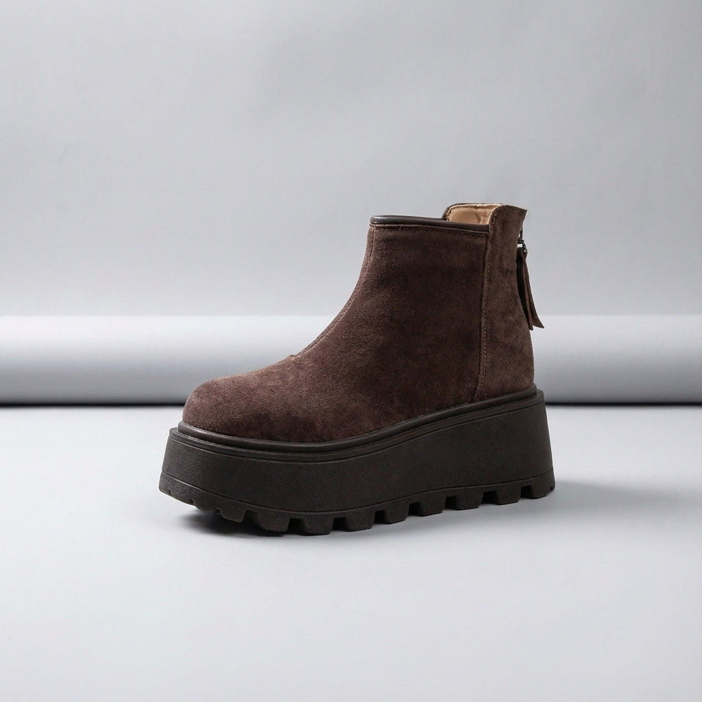 Damen-Knöchelstiefel Winter Plattform rutschfeste Sohle