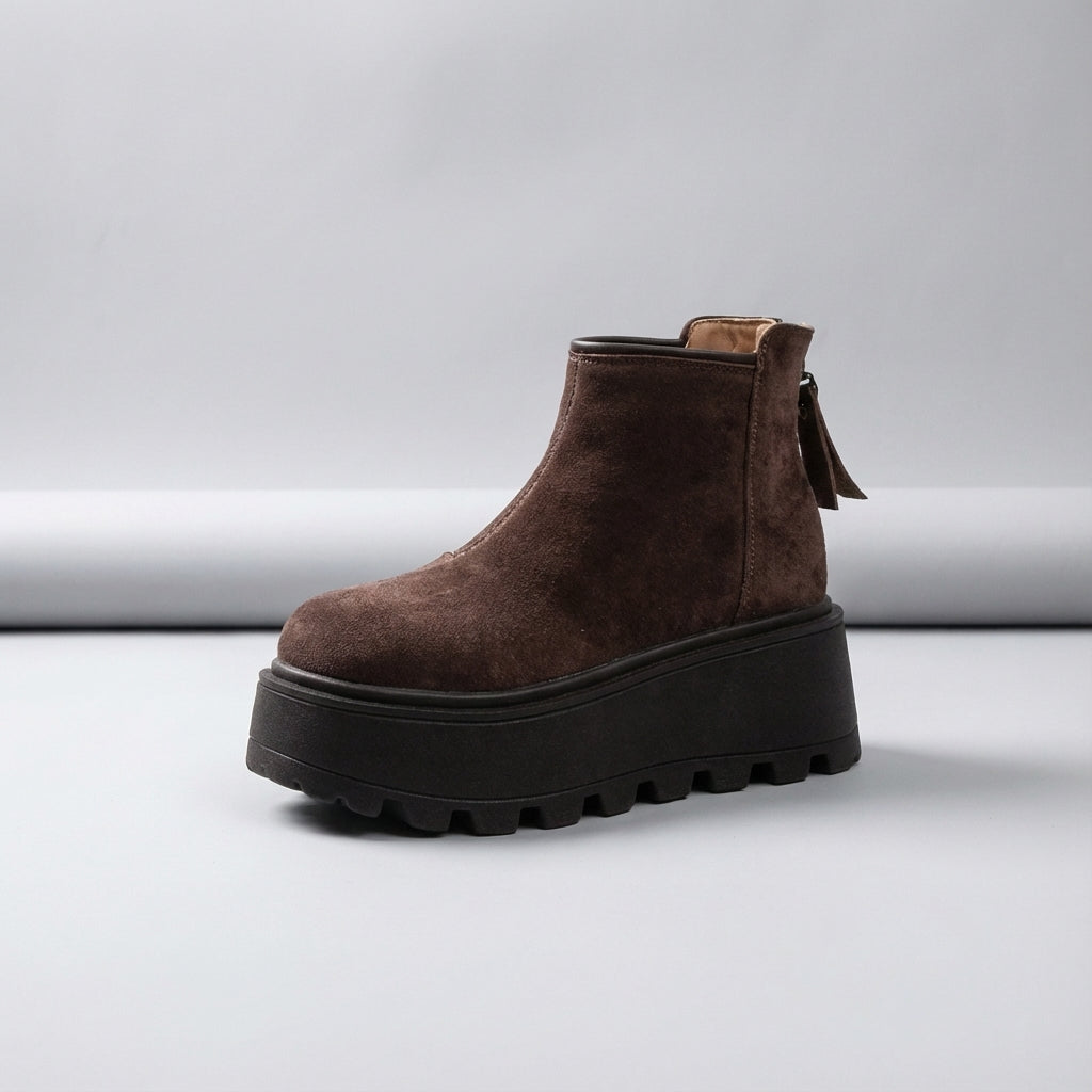 Damen-Knöchelstiefel Winter Plattform rutschfeste Sohle