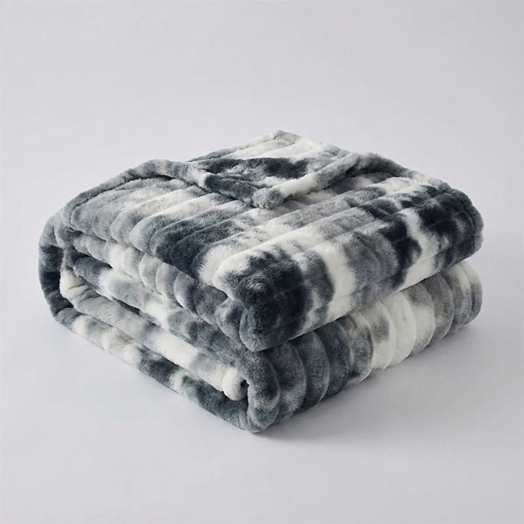 Kunstfell-Decke plüschig samtig warm Sofa Bett