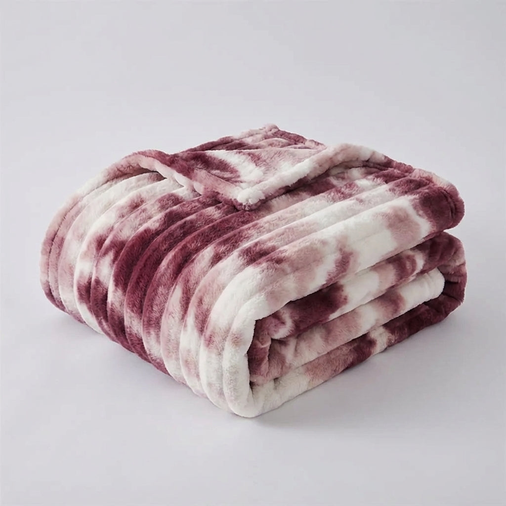 Kunstfell-Decke plüschig samtig warm Sofa Bett