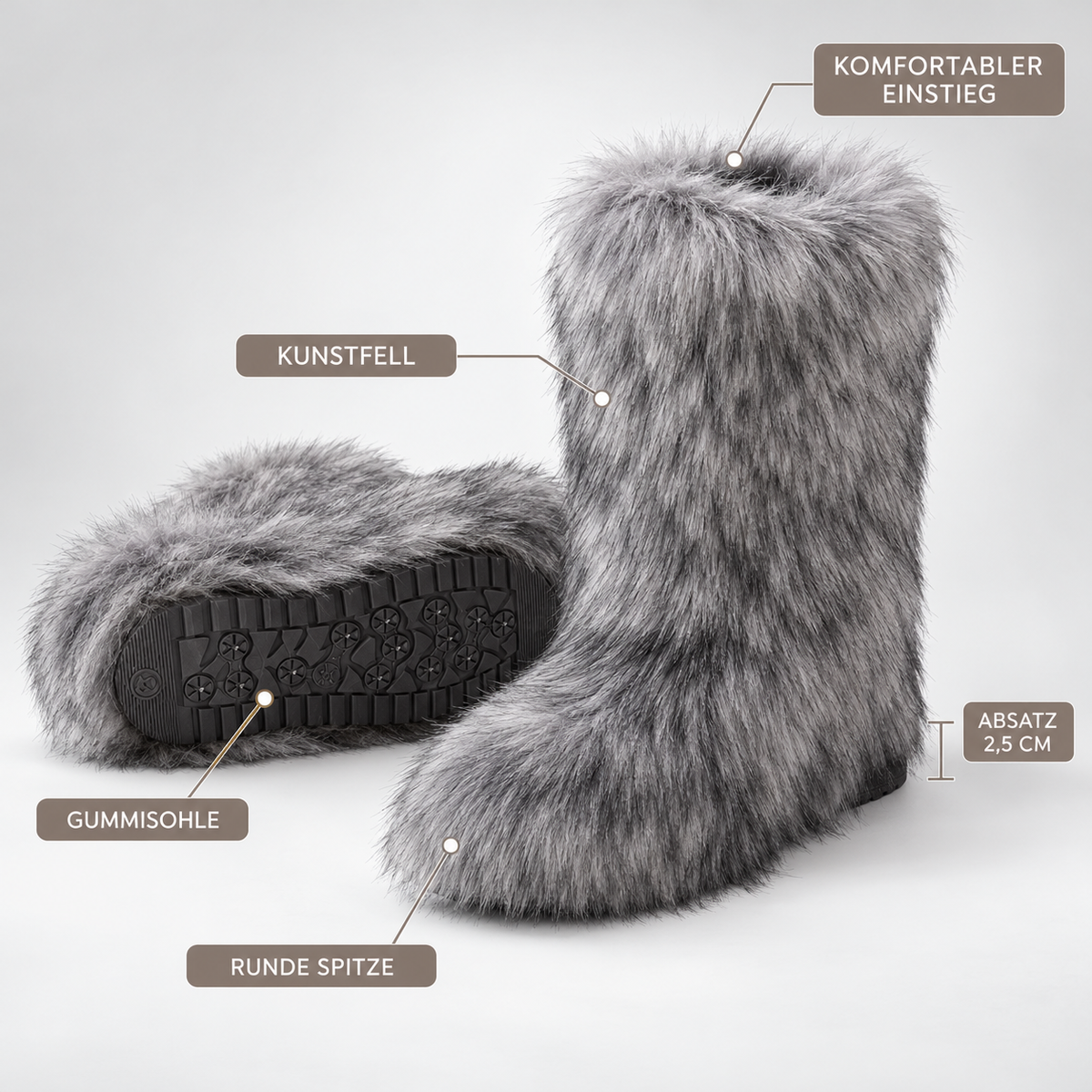 Nordspur | Furvella Winterstiefel Wadenhoch