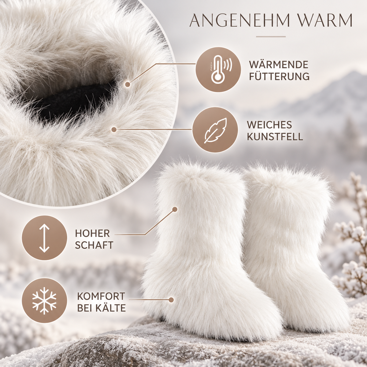 Nordspur | Furvella Winterstiefel Wadenhoch