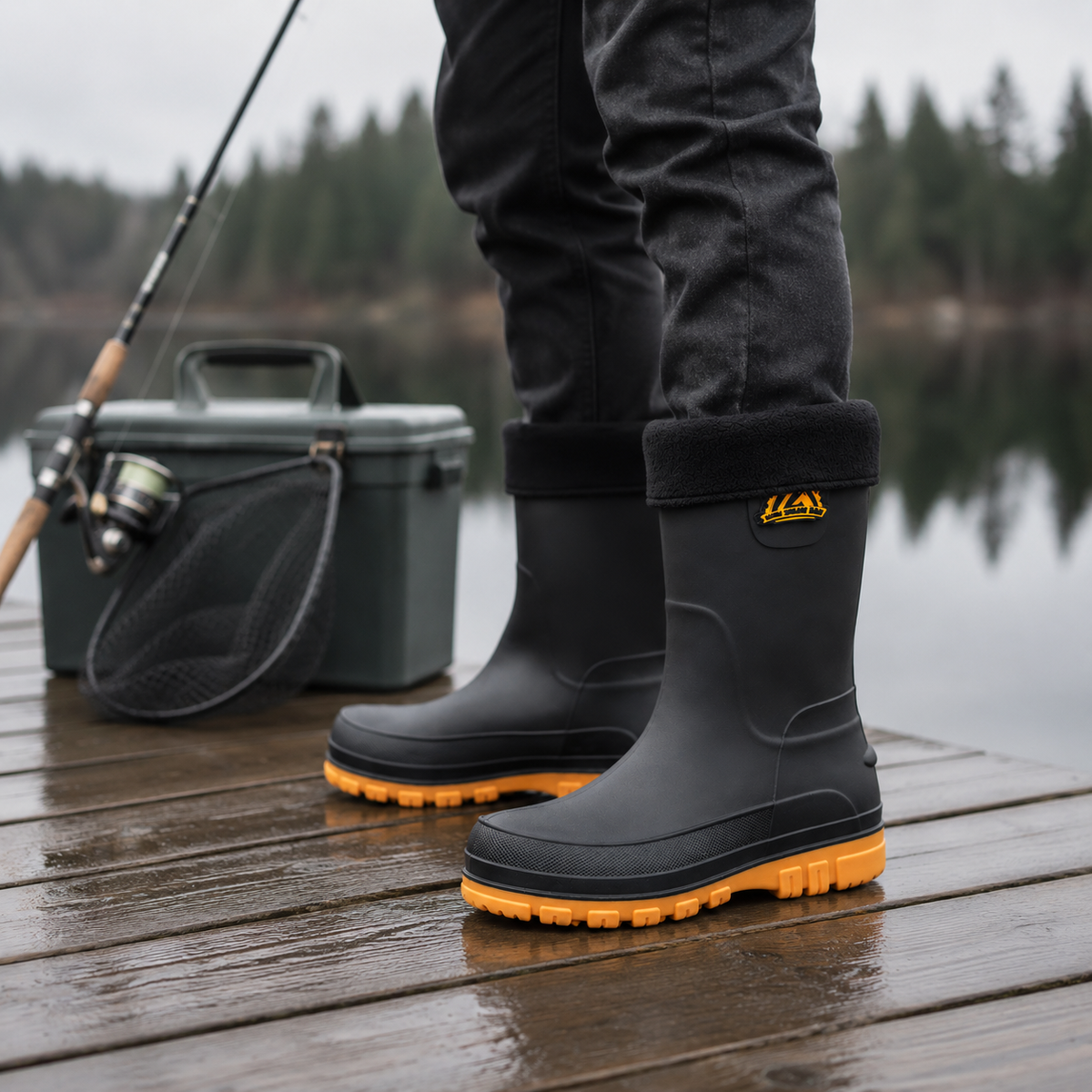 Nordspur | Gelbe Gummistiefel Herren Isoliert