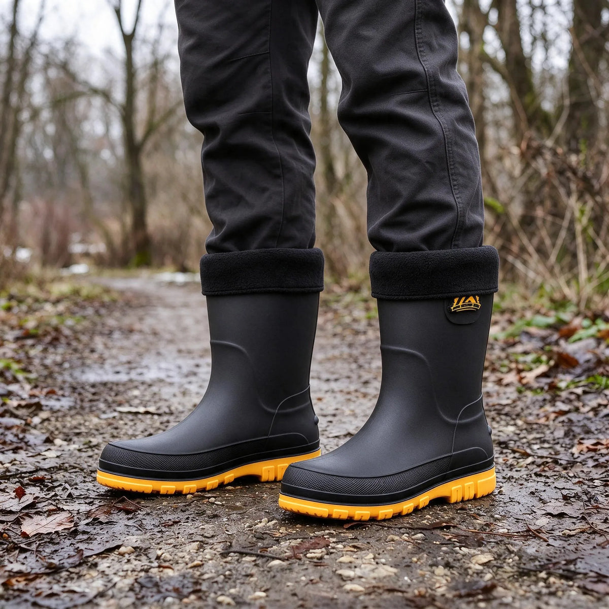 Nordspur | Gelbe Gummistiefel Herren Isoliert