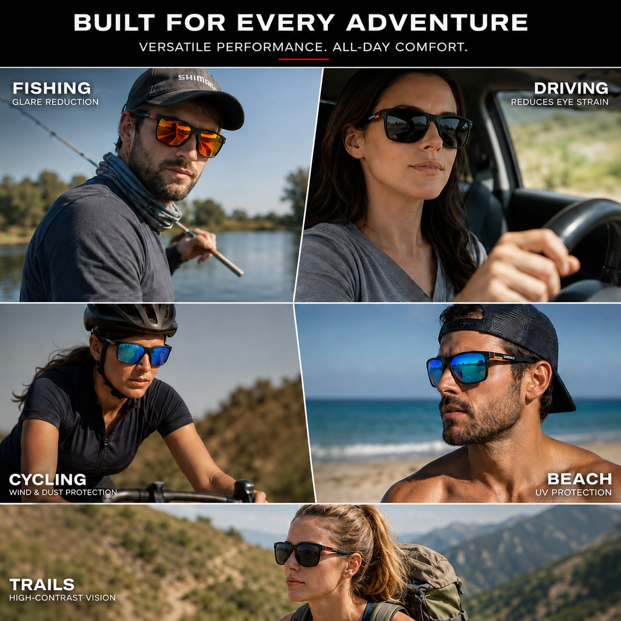 Nordspur | Glarex Polarisierte Wraparound-Outdoor-Sonnenbrille