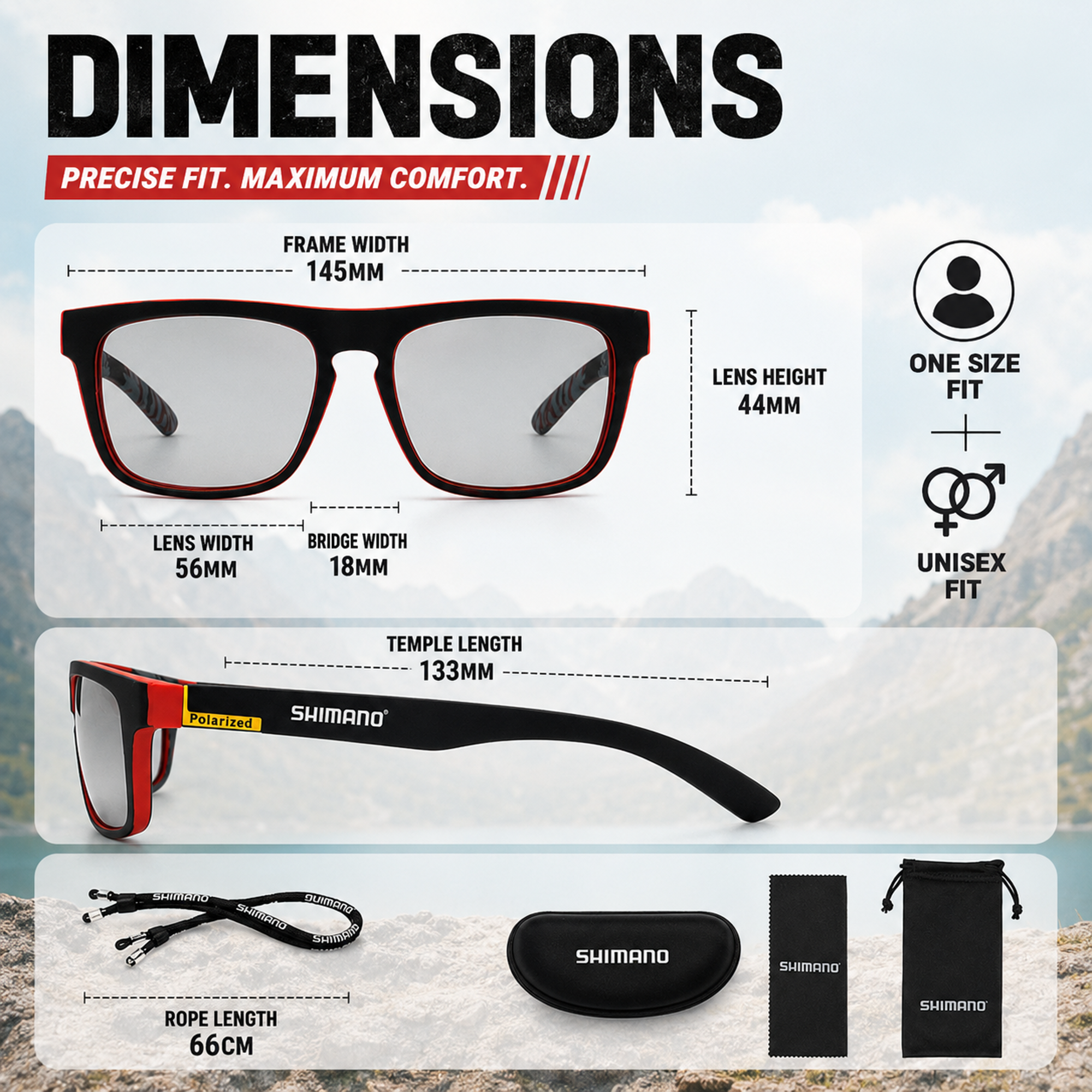 Nordspur | Glarex Polarisierte Wraparound-Outdoor-Sonnenbrille