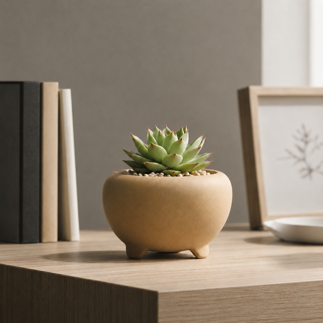 Nordspur | Glazwyn Runder glasierter Blumenkübel