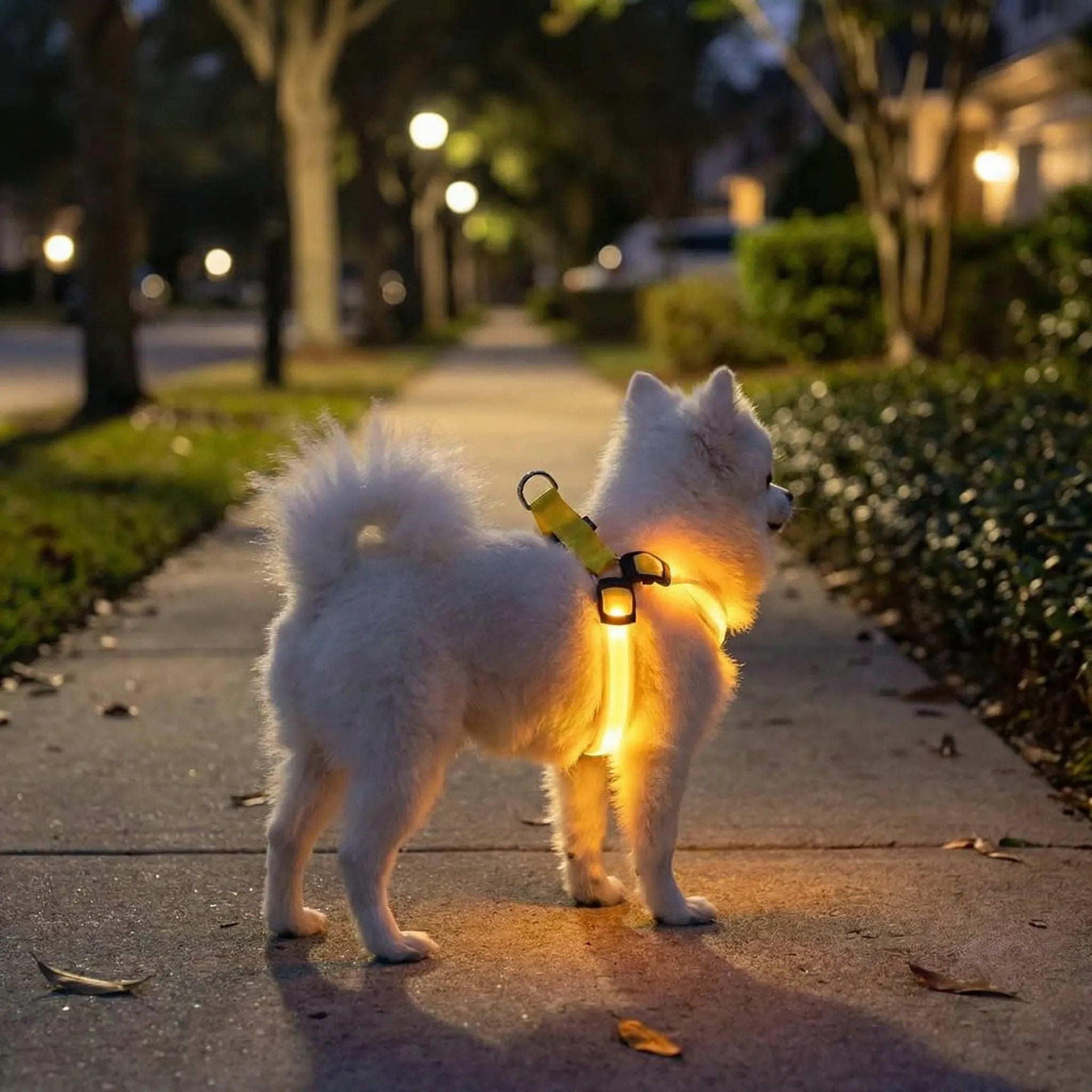 LED Hundegeschirr leuchtend wiederaufladbar für Sicherheit im Dunkeln