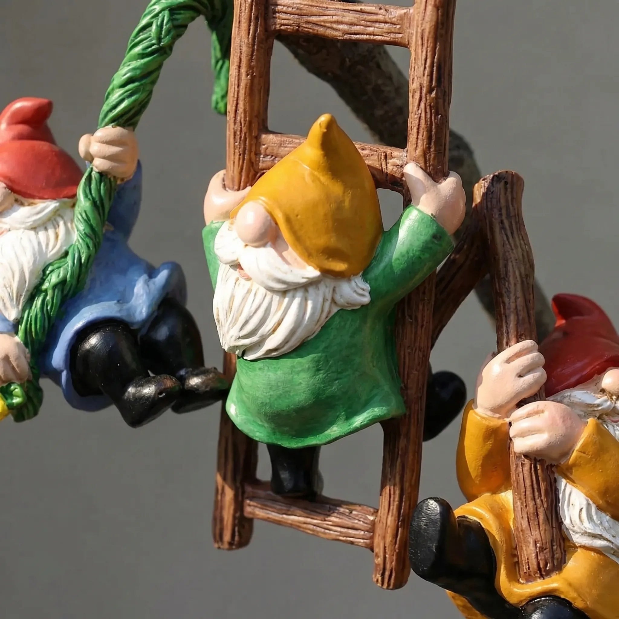 Miniatur-Kletterswerge Figuren Set handbemalte Details Blumentopf