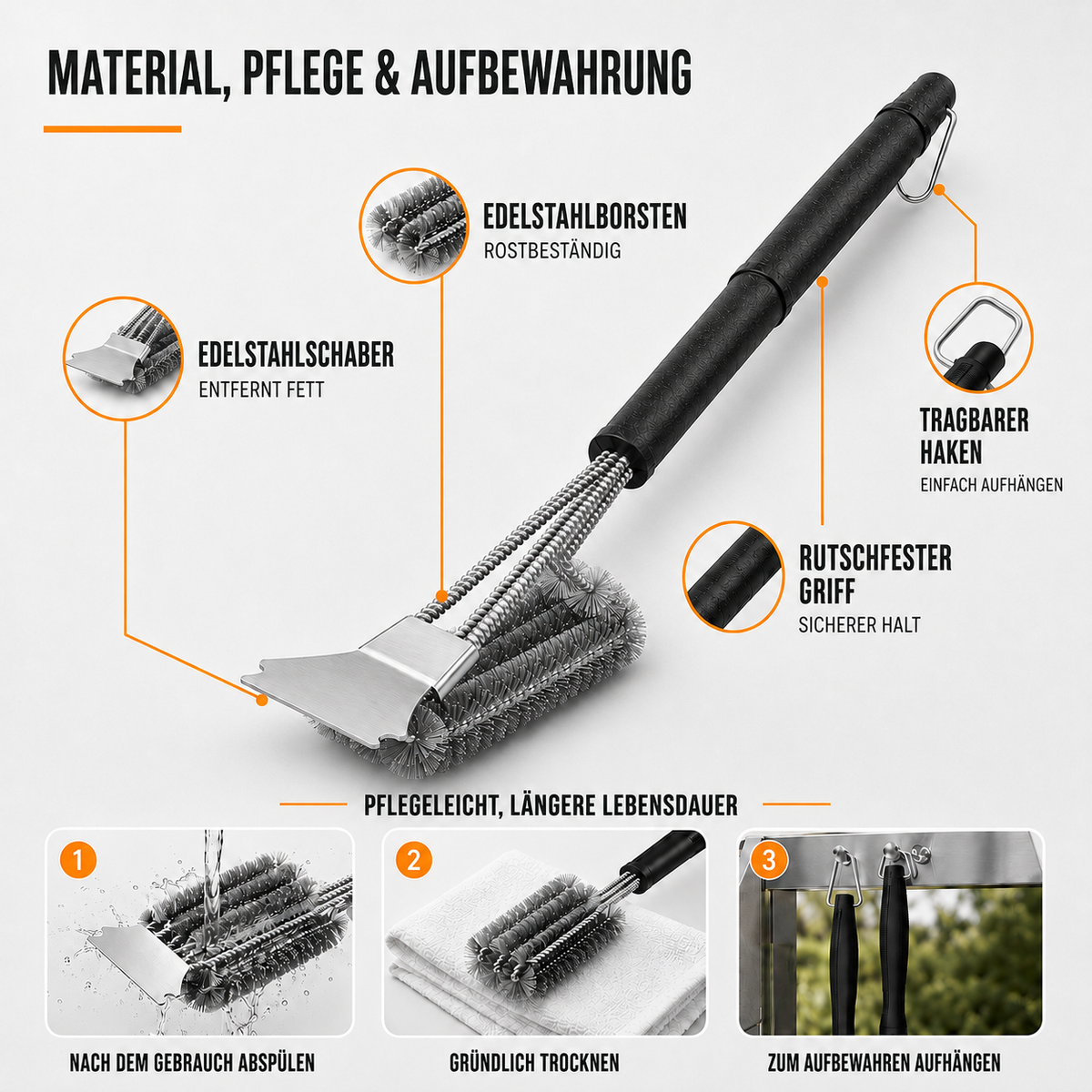 Nordspur | Grilloq Outdoor-Grillbürste