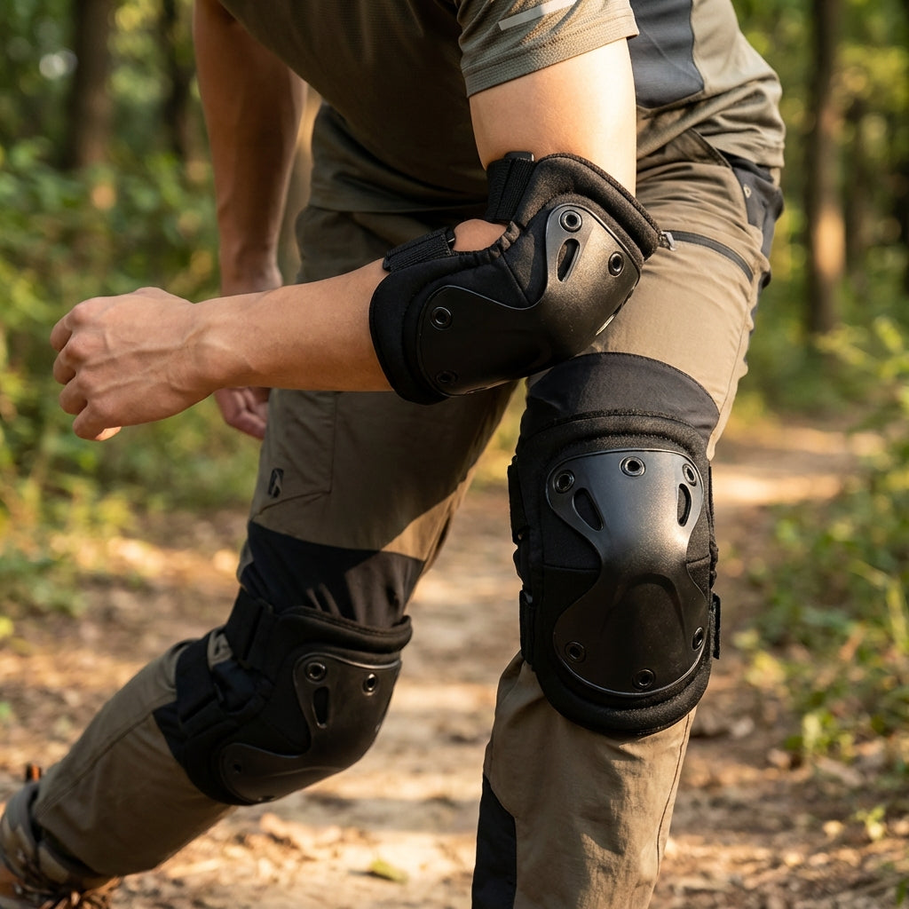 Knie- und Ellbogenschützer mit Hartschale für Outdoor-Sport
