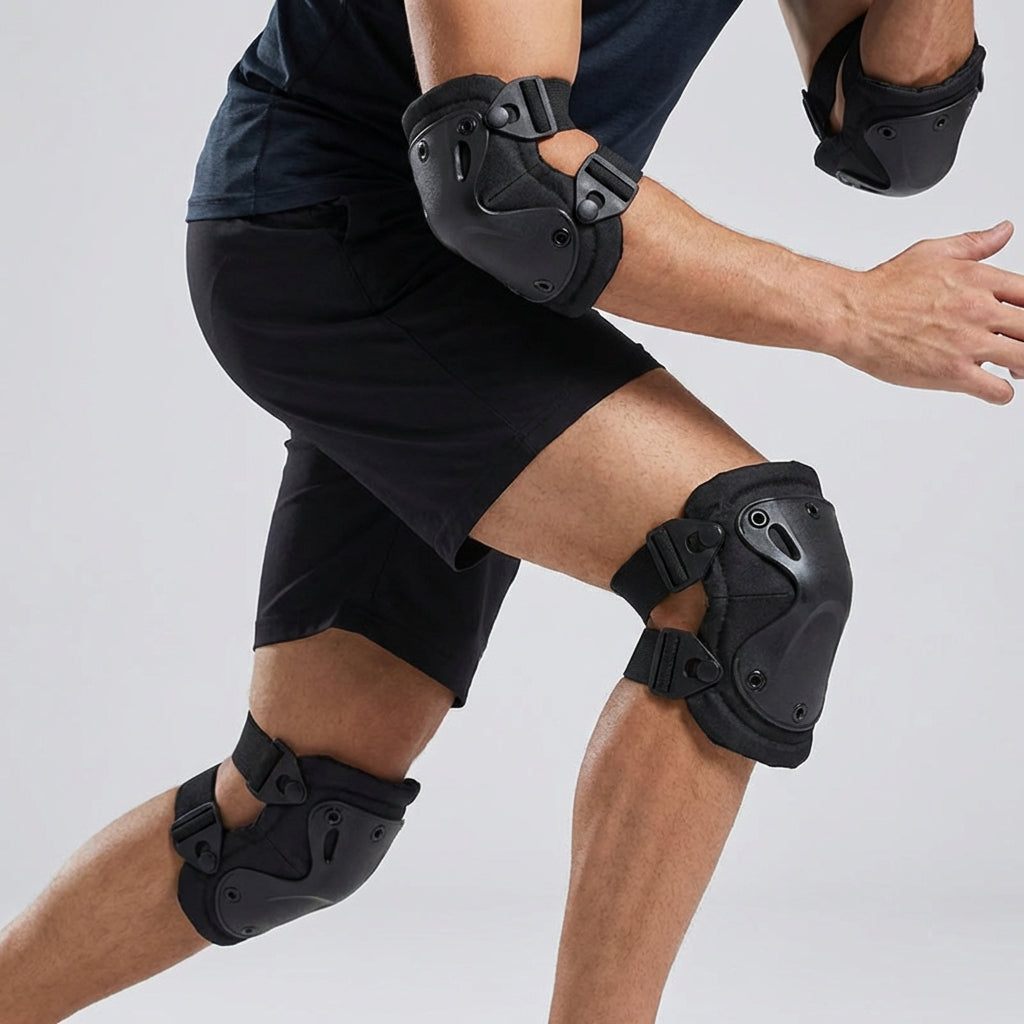 Knie- und Ellbogenschützer mit Hartschale für Outdoor-Sport