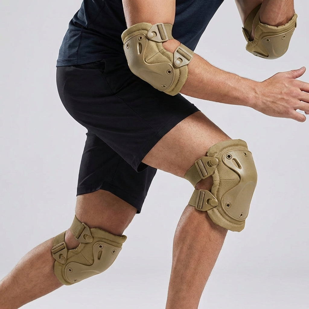 Knie- und Ellbogenschützer mit Hartschale für Outdoor-Sport