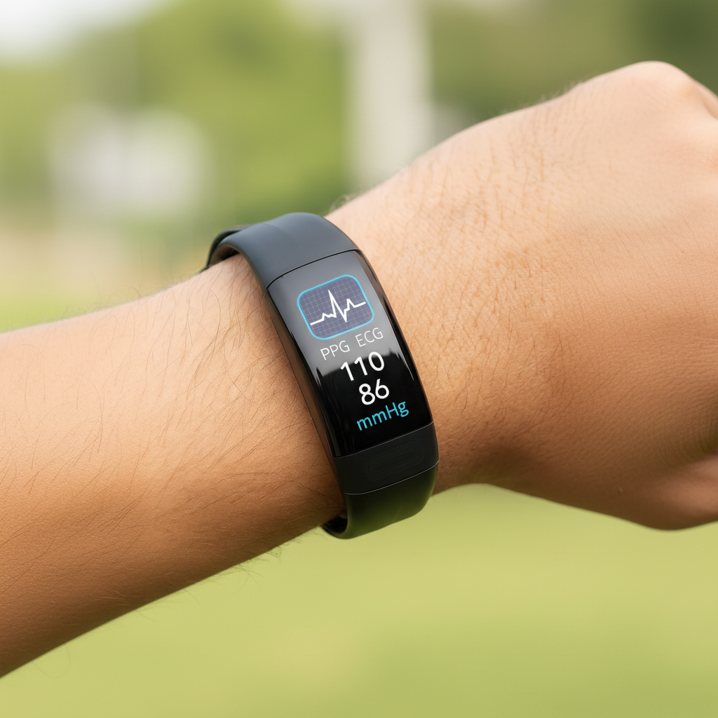 Smartwatch mit EKG, Blutdruck und Herzfrequenzüberwachung