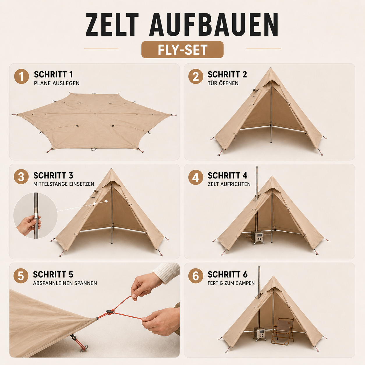 Nordspur | HearthPeak Ein-Personen-Pyramidenzelt