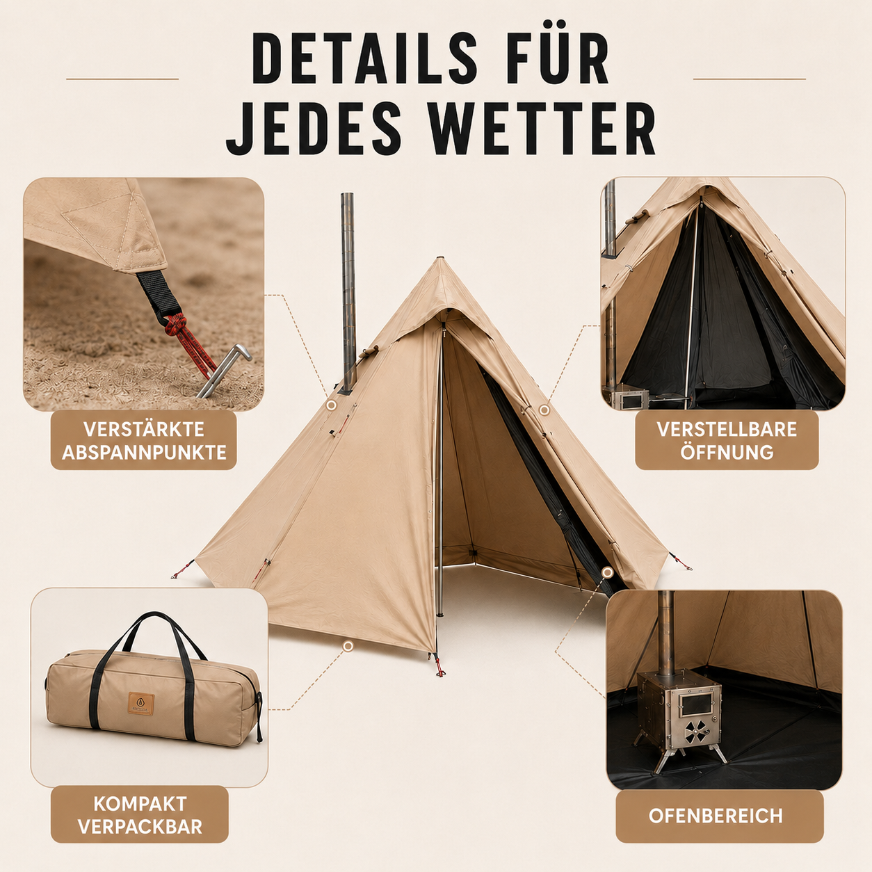 Nordspur | HearthPeak Ein-Personen-Pyramidenzelt