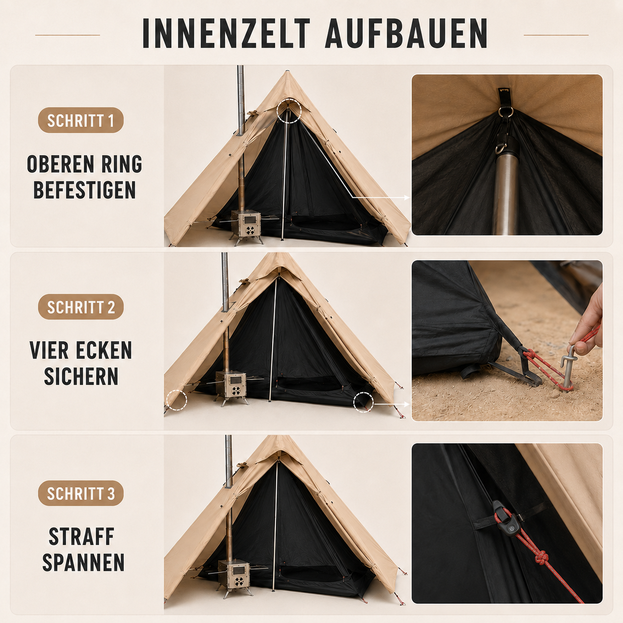 Nordspur | HearthPeak Ein-Personen-Pyramidenzelt
