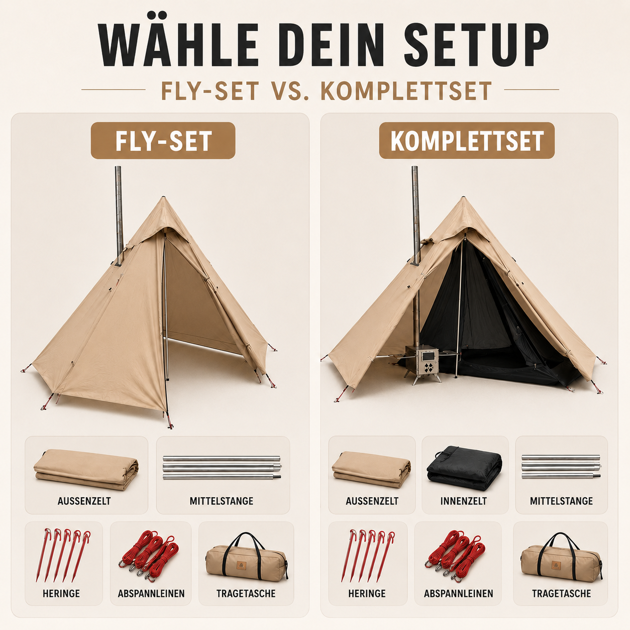 Nordspur | HearthPeak Ein-Personen-Pyramidenzelt