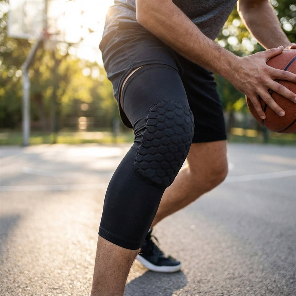 Waben-Kniebandage für Sport und Schutz, gepolstert