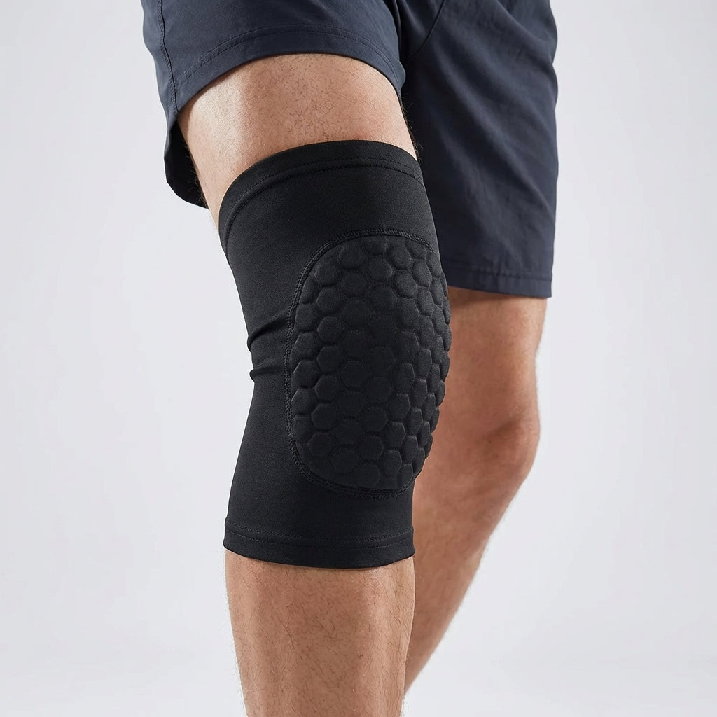 Gepolsterte Kompressions-Kniebandage mit Wabenpolsterung für Sport