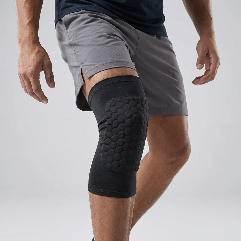 Gepolsterte Kompressions-Kniebandage mit Wabenpolsterung für Sport