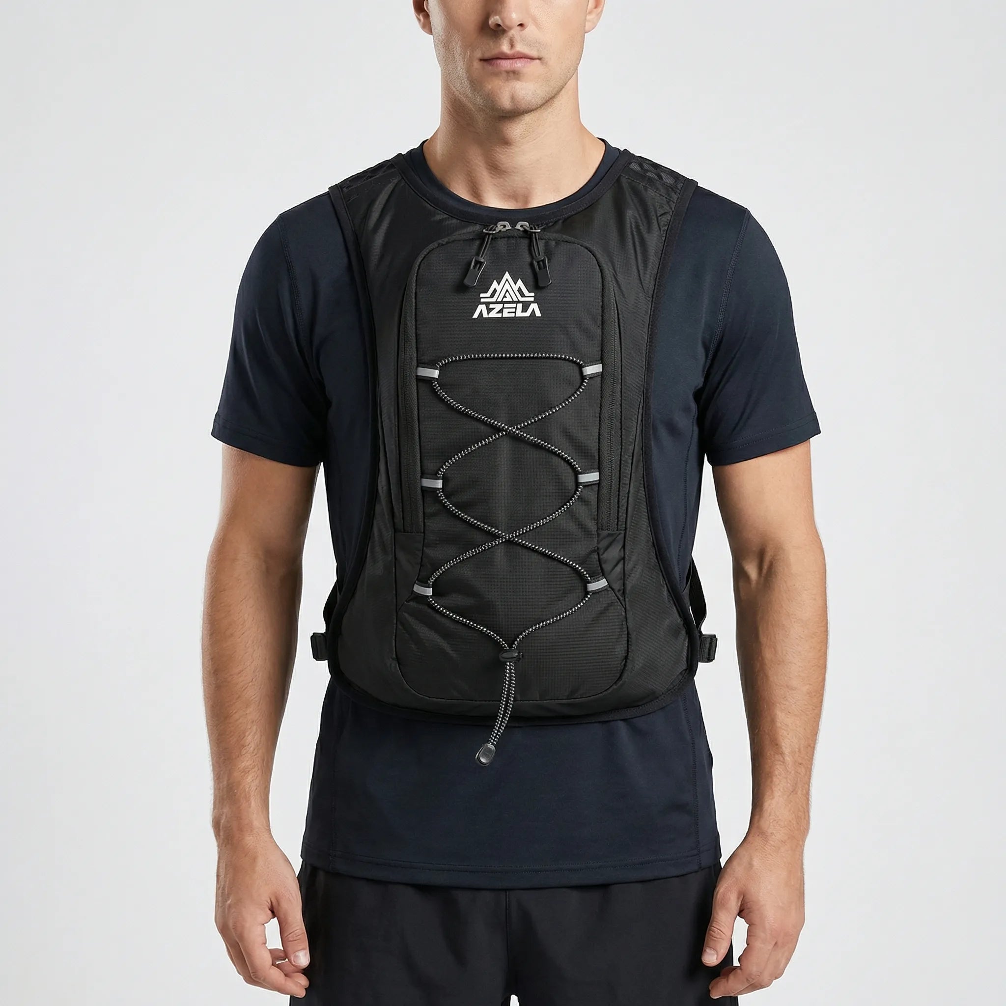 Leichter Trinkrucksack Unisex mit Wabengeflecht Rückenfeld verstellbar