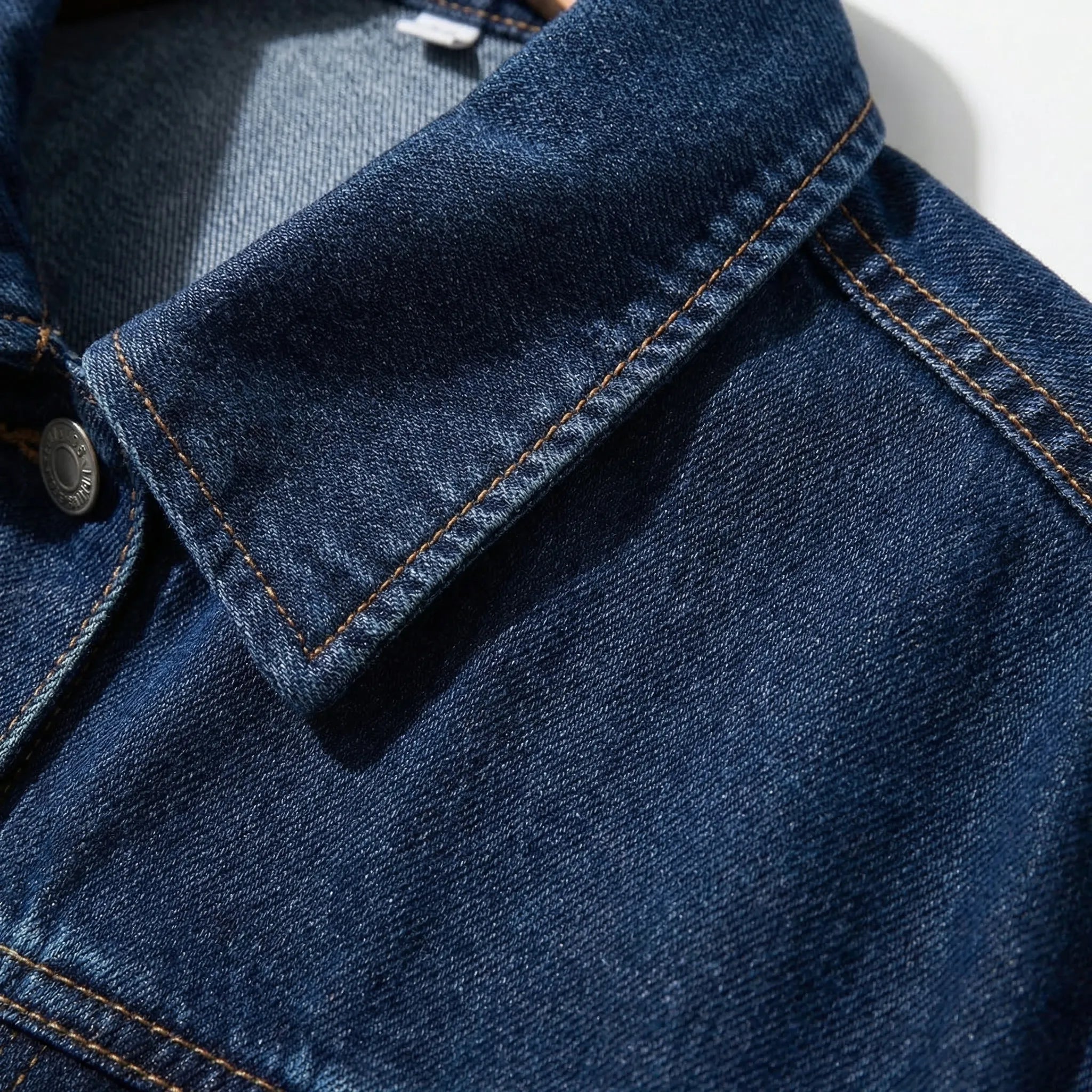 Damen Jeans-Zweiteiler in Indigo mit Gürteljacke und Hose mit weitem Bein