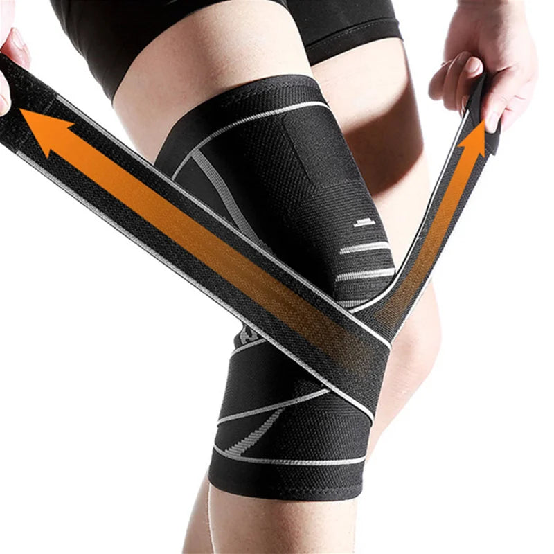 Verstellbare Kniebandage mit Kompression und Stabilisierung für Sport und Alltag