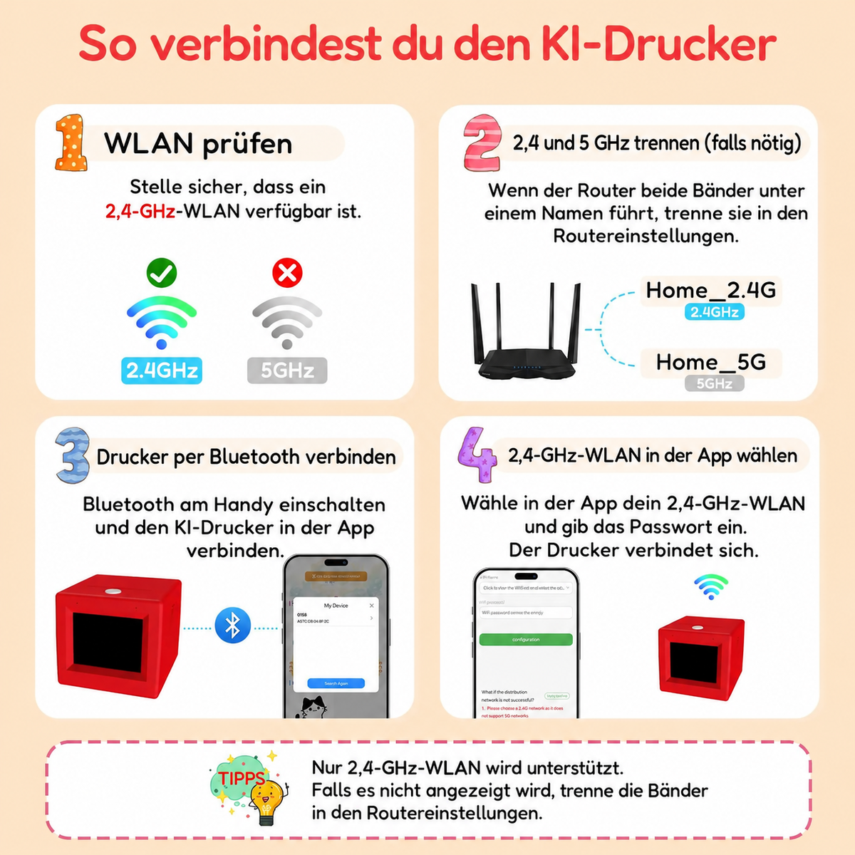 Nordspur | KI-Sprachgesteuerter Mini-Stickerdrucker