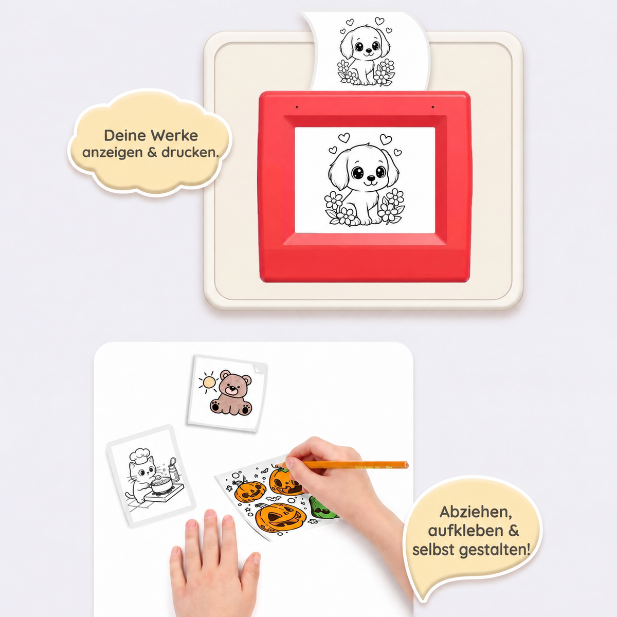 Nordspur | KI-Sprachgesteuerter Mini-Stickerdrucker