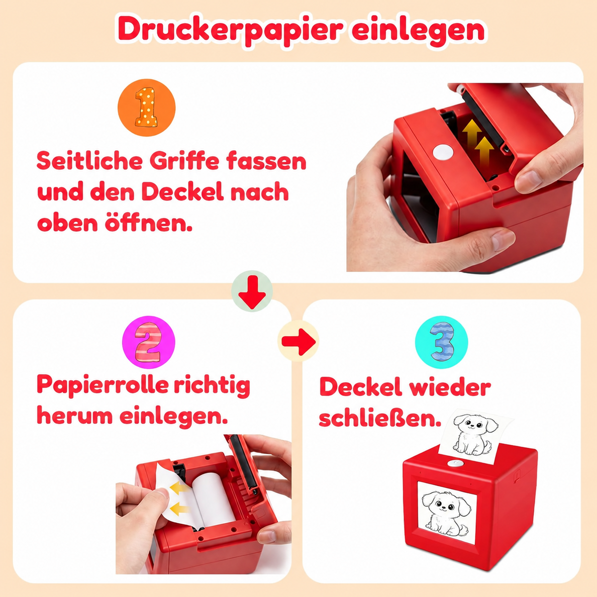 Nordspur | KI-Sprachgesteuerter Mini-Stickerdrucker