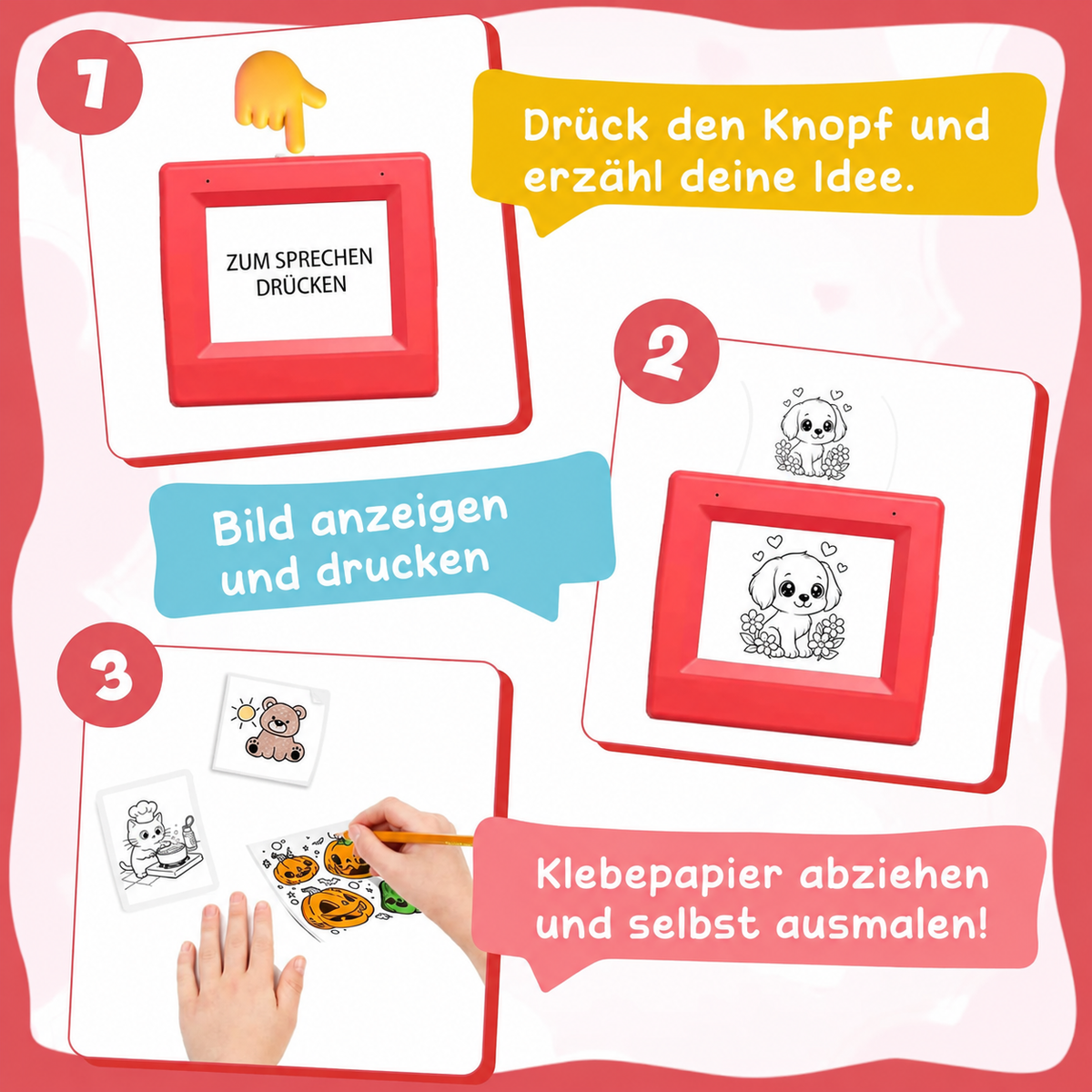 Nordspur | KI-Sprachgesteuerter Mini-Stickerdrucker