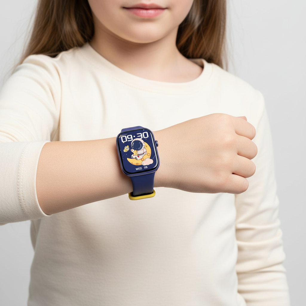 Kinder Smartwatch mit Fitness Tracker und Herzfrequenzüberwachung blau