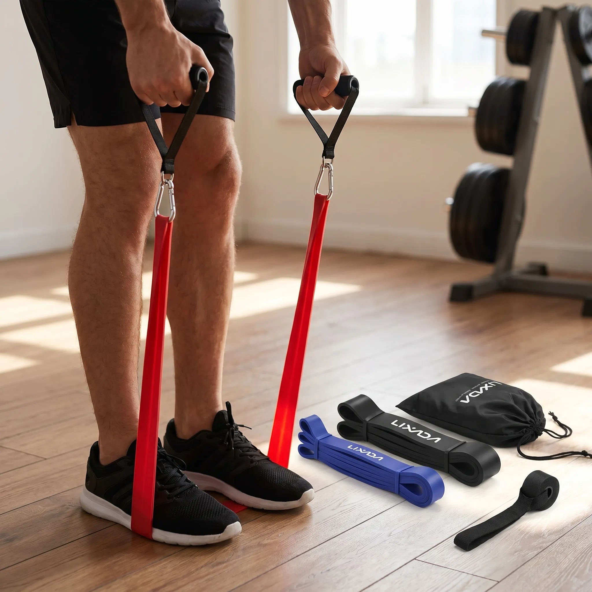 Widerstandsbänder Set mit Griffen und Türanker für Heimtraining