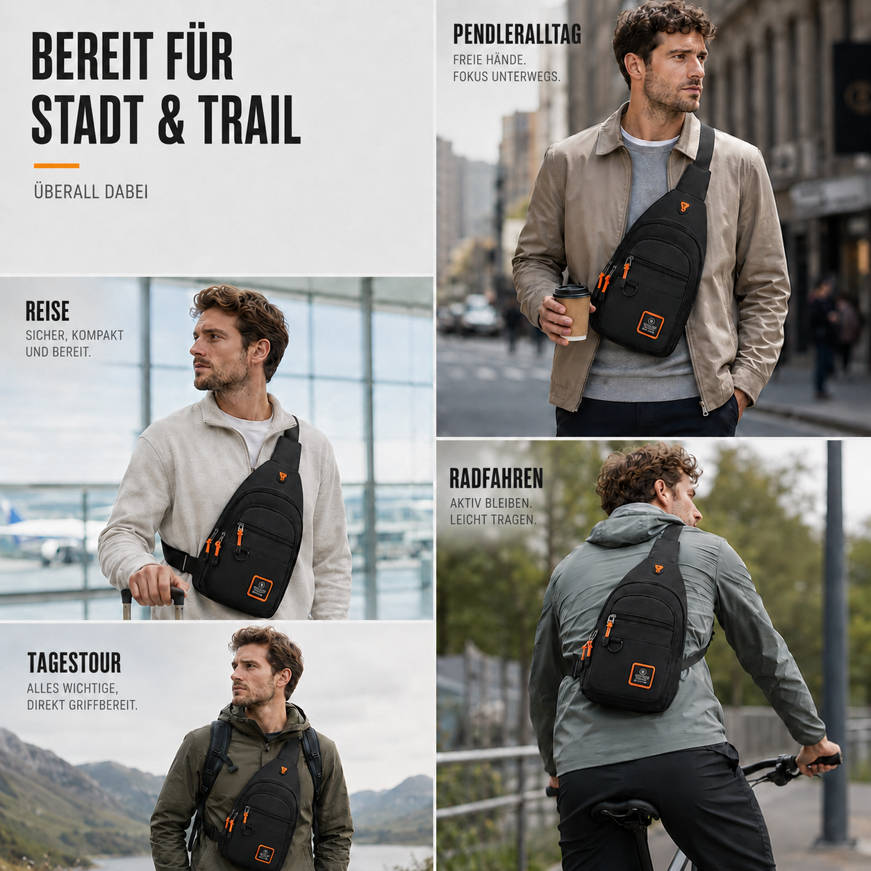 Nordspur | Kleine Crossbody-Umhängetasche