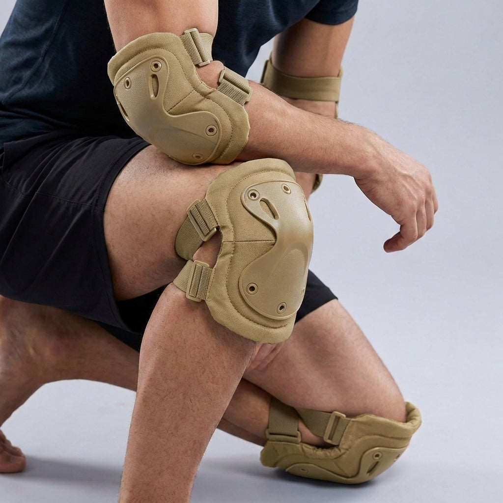 Knie- und Ellbogenschützer Set Hartschale gepolstert verstellbar für Outdoor Sport